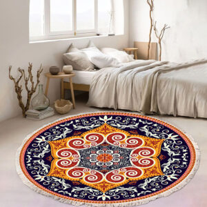 SOGA 2X 90cm Round Mandala Ethnic Style Round Carpet, Anti-slip Doormat, Home Decor, Home & Living, Home Decor, Rugs, Shaggy Rugs, ,  - NZ DEPOT 2