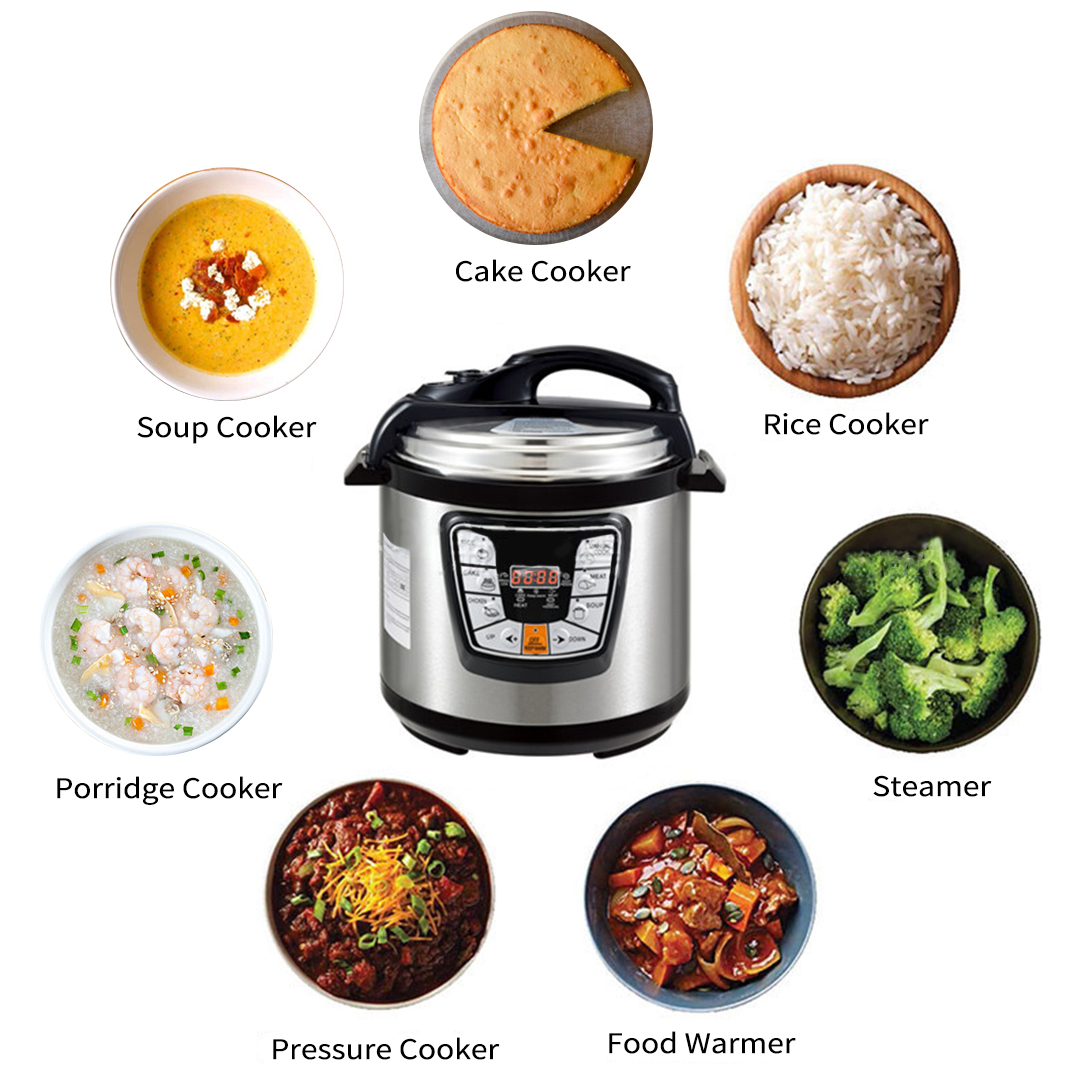 Soga 2X Stainless Steel Electric Pressure Cooker 10L Nonstick 1600W, Electronics &Amp; Appliances, Appliances, Small Kitchen Appliances, Benchtop Cooking, Slow Cookers &Amp; Pressure Cookers,  - Nz Depot 2