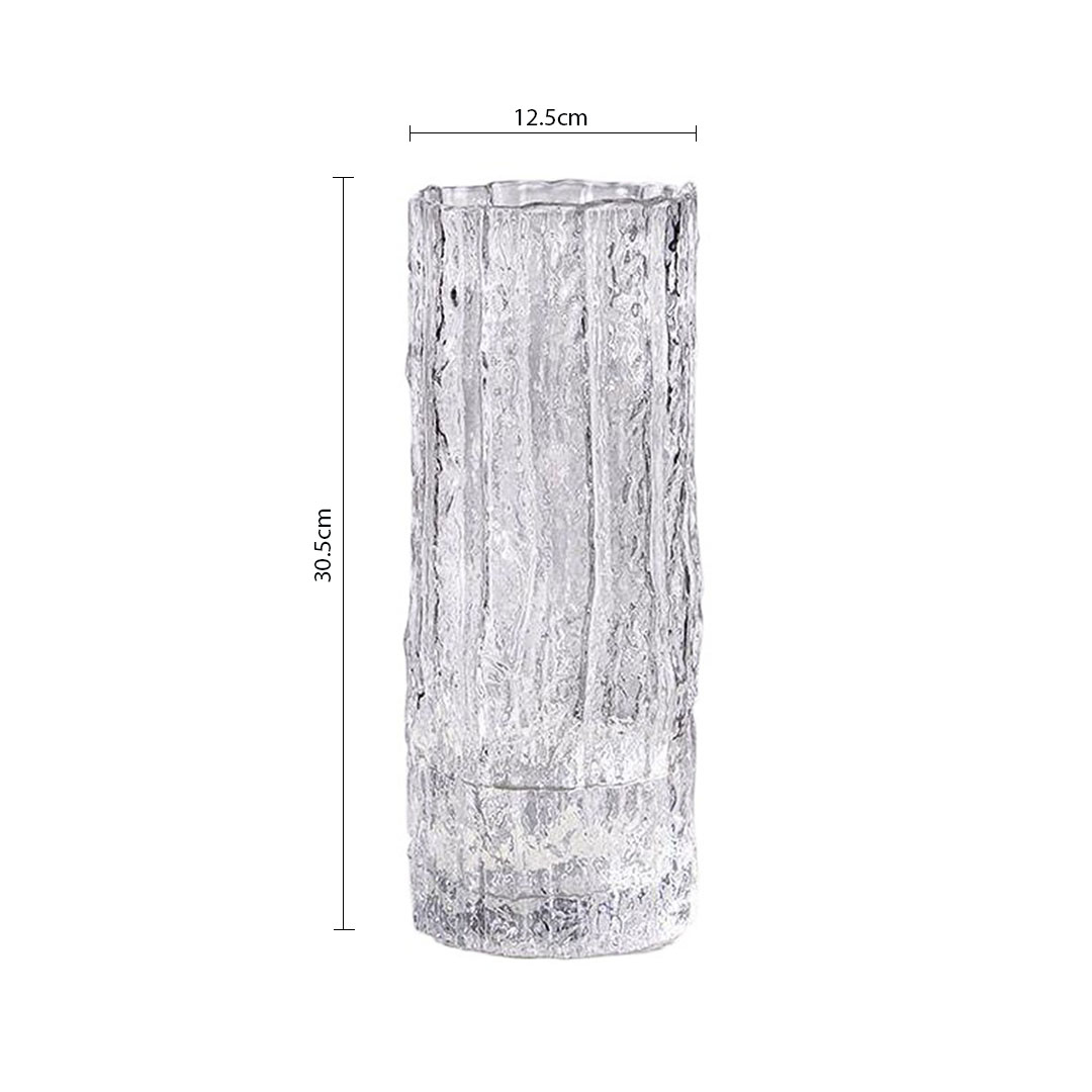 Soga 30.5Cm Handcrafted Clear Glass Vase, Classic Design For Home Decor, Home &Amp; Living, Home Decor, Vases, , ,  - Nz Depot 5