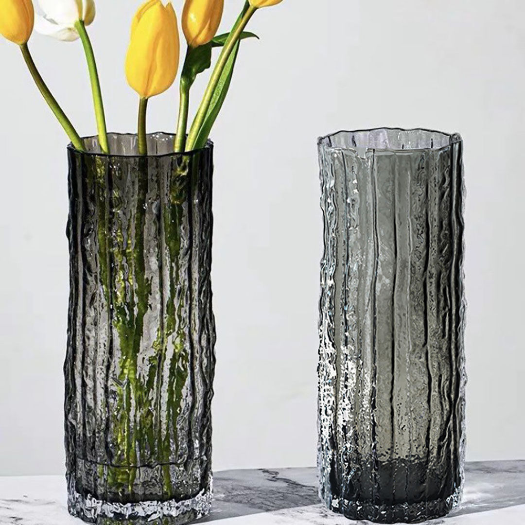 Soga 30.5Cm Handcrafted Grey Glass Vase, Classic Design For Home Decor, Home &Amp; Living, Home Decor, Vases, , ,  - Nz Depot 4