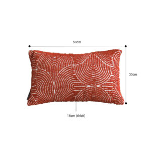 SOGA 30cm Cinnabar Pillow Perfect Burnt Indoor/Outdoor Corded Throw Orange Set Lumbar Throw Pillow, Furniture, Living Room Furniture, Occasional Chairs, , ,  - NZ DEPOT 2