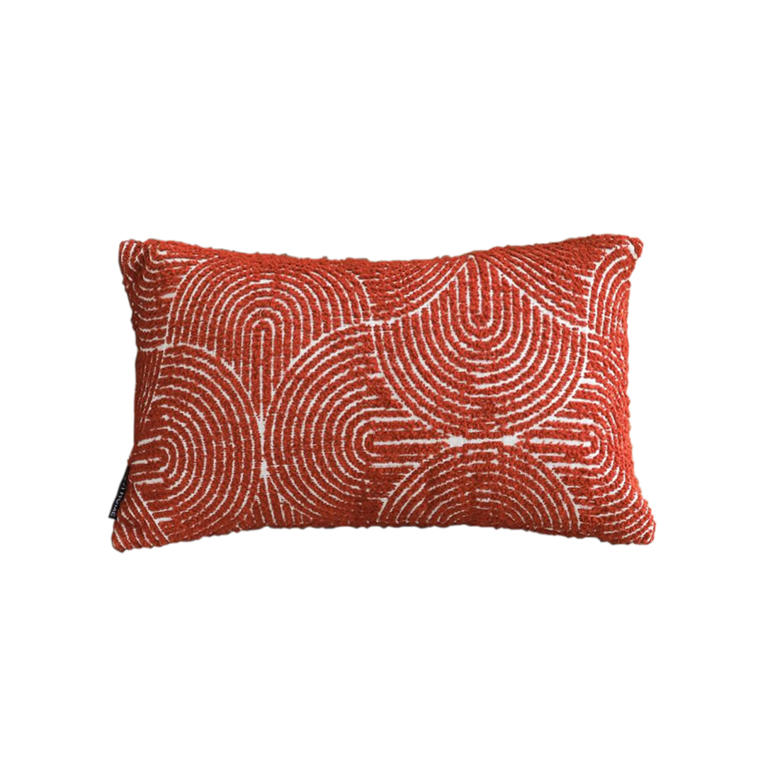 Soga 30Cm Cinnabar Pillow Perfect Burnt Indoor/Outdoor Corded Throw Orange Set Lumbar Throw Pillow, Furniture, Living Room Furniture, Occasional Chairs, , ,  - Nz Depot 1