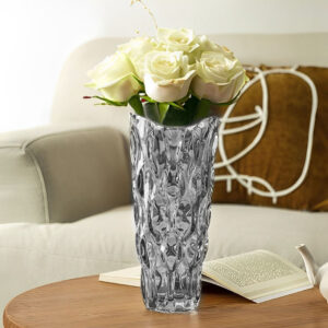 SOGA 30cm Glass Grey Vase Crystal VASE Thick Modern Home Decor, Home & Living, Home Decor, Vases, , ,  - NZ DEPOT 2