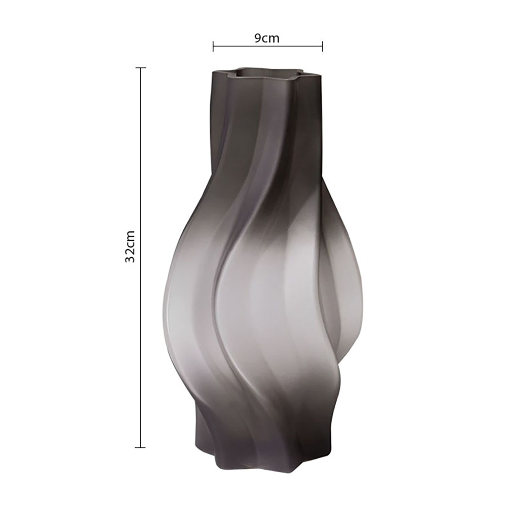 Soga 33Cm Glass Vase Grey With Beautiful Glass Bubble Texture Art Vases, Home &Amp; Living, Home Decor, Vases, , ,  - Nz Depot 5