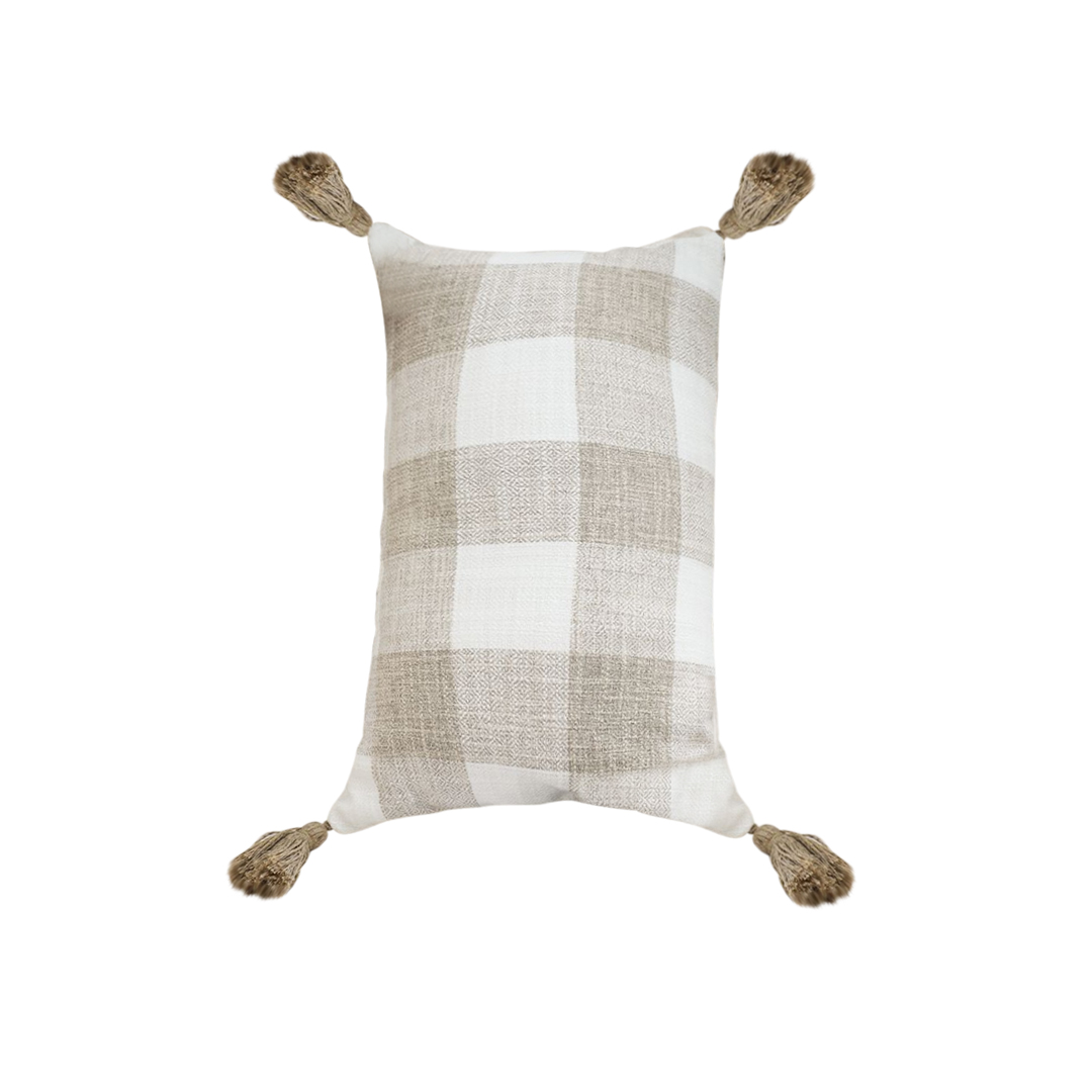 Soga 35Cm Pillow Lumbar Cover Decorative Plaid Farmhouse Cushion Throw Pillow, Furniture, Living Room Furniture, Occasional Chairs, , ,  - Nz Depot 1