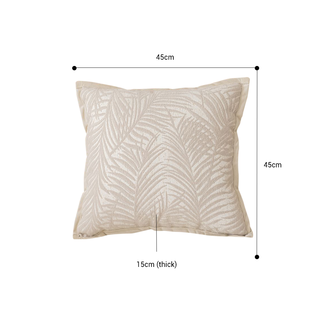 Soga 45Cm Elegant Palm Leaf Texture &Amp; Jacquard Square Throw Pillow, Furniture, Living Room Furniture, Occasional Chairs, , ,  - Nz Depot 2