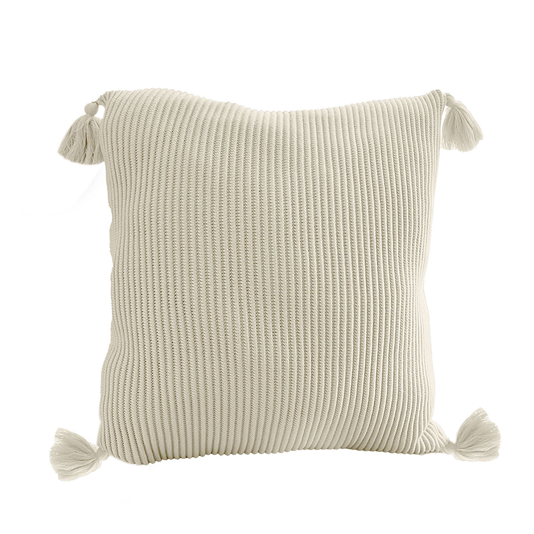 Soga 45Cm Khaki Wabi-Sabi Thickened Cotton Tassel Square Throw Pillow, Furniture, Living Room Furniture, Occasional Chairs, , ,  - Nz Depot 1