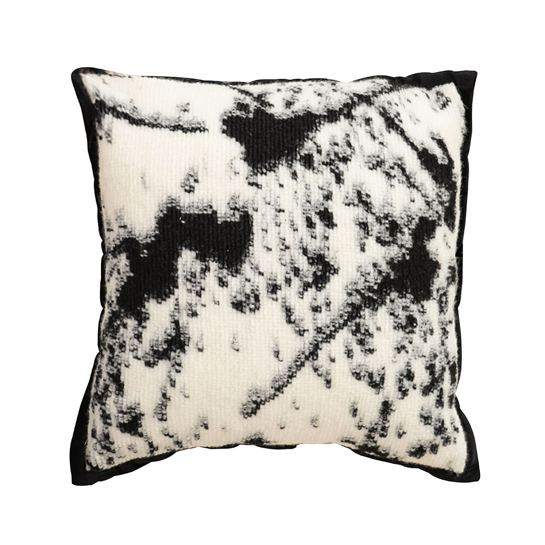 Soga 45Cm Light Vintage Leopard Print Black &Amp; White Ink Splatter Wide-Edge Squarethrow Pillow, Furniture, Living Room Furniture, Occasional Chairs, , ,  - Nz Depot 1