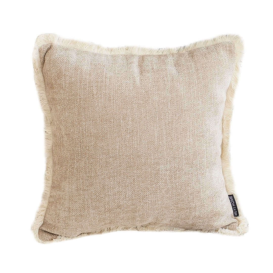 Soga 45Cm Milk Coffee Home Aesthetic Chenille Texture Tassel Square Throw Pillow, Furniture, Living Room Furniture, Occasional Chairs, , ,  - Nz Depot 1