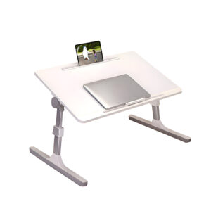 SOGA 60X40cm White Small Laptop Bed Portable Foldable Study Table Adjustable BedTableA9 NZ DEPOT - NZ DEPOT