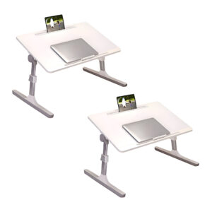 SOGA 60X40cm White Small Laptop Bed Portable Foldable Study Table Adjustable BedTableA9X2 NZ DEPOT - NZ DEPOT