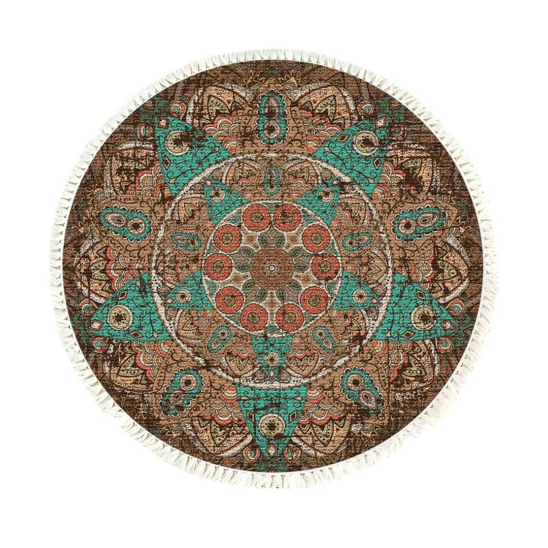 Soga 90Cm Mandala Round Area Thick Anti-Slip Doormat, Home Decor, Home &Amp; Living, Home Decor, Rugs, Shaggy Rugs, ,  - Nz Depot 1