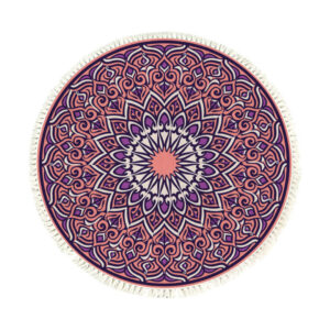 SOGA 90cm Purple Mandala Round Carpet for Living Room Bedroom Anti-slip Doormat, Home Decor, Home & Living, Home Decor, Rugs, Shaggy Rugs, ,  - NZ DEPOT 1