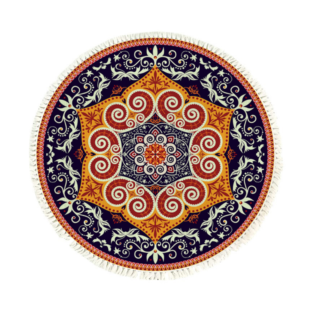 Soga 90Cm Round Mandala Ethnic Style Round Carpet, Anti-Slip Doormat, Home Decor, Home &Amp; Living, Home Decor, Rugs, Shaggy Rugs, ,  - Nz Depot 1