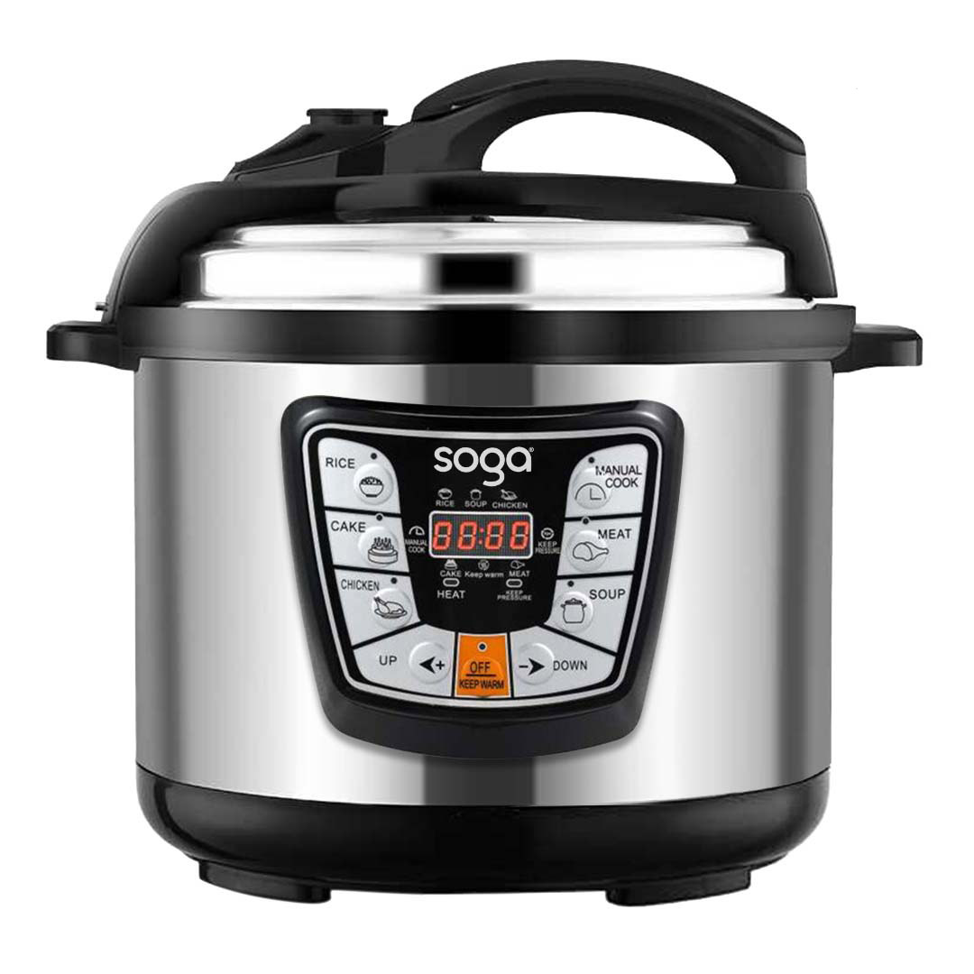 Soga Electric Pressure Cooker 12L Stainless Steel Nonstick 1600W, Electronics &Amp; Appliances, Appliances, Small Kitchen Appliances, Benchtop Cooking, Slow Cookers &Amp; Pressure Cookers,  - Nz Depot 1