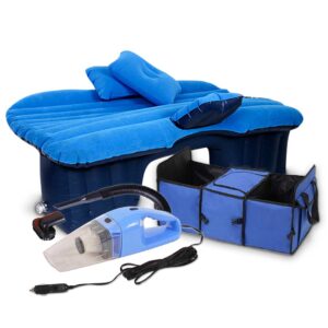 SOGA Portable Camping Car Set Inflatable Air Bed Mattress Storage Organizer Handheld Vacuum Blue, Garden, Tools & Hardware, Automotive Parts & Accessories, Accessories & Car Care, Interior Accessories, ,  - NZ DEPOT 1