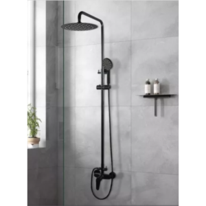 Shower Mixer Combination Round SS2153-200R11-B - Black, Shower Mixer - NZ DEPOT