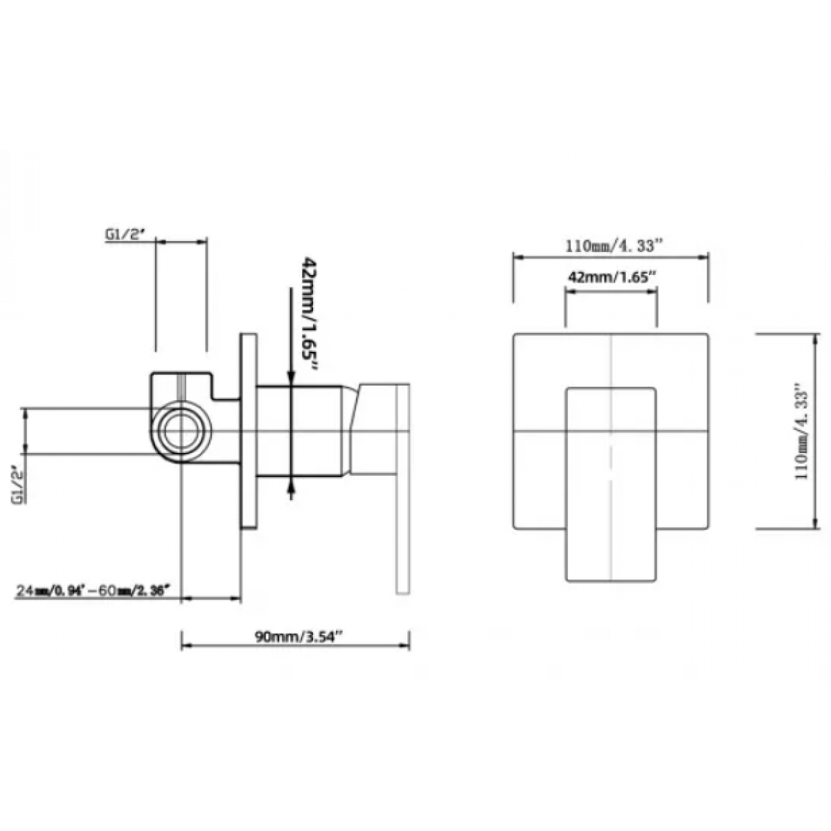 Shower Mixer Square Series Fa0106B Black Fa0106B Black Shower Mixer Nz Depot 3 - Nz Depot