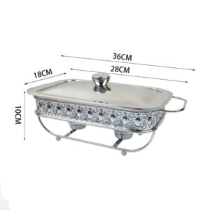 Soga 1.5L Lace Edge Dining Stove Silver Color Portable Dining Cooking Appliance for Kitchen Essential, Furniture | Kitchen & Dining Room Furniture| Buffets, Sideboards & Kitchen Islands, , , , ,  - NZ DEPOT 2