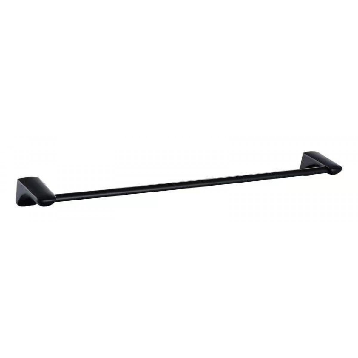 Towel Rail - Round Satin Black Series Single Bar, Bathroom Accessories - Nz Depot