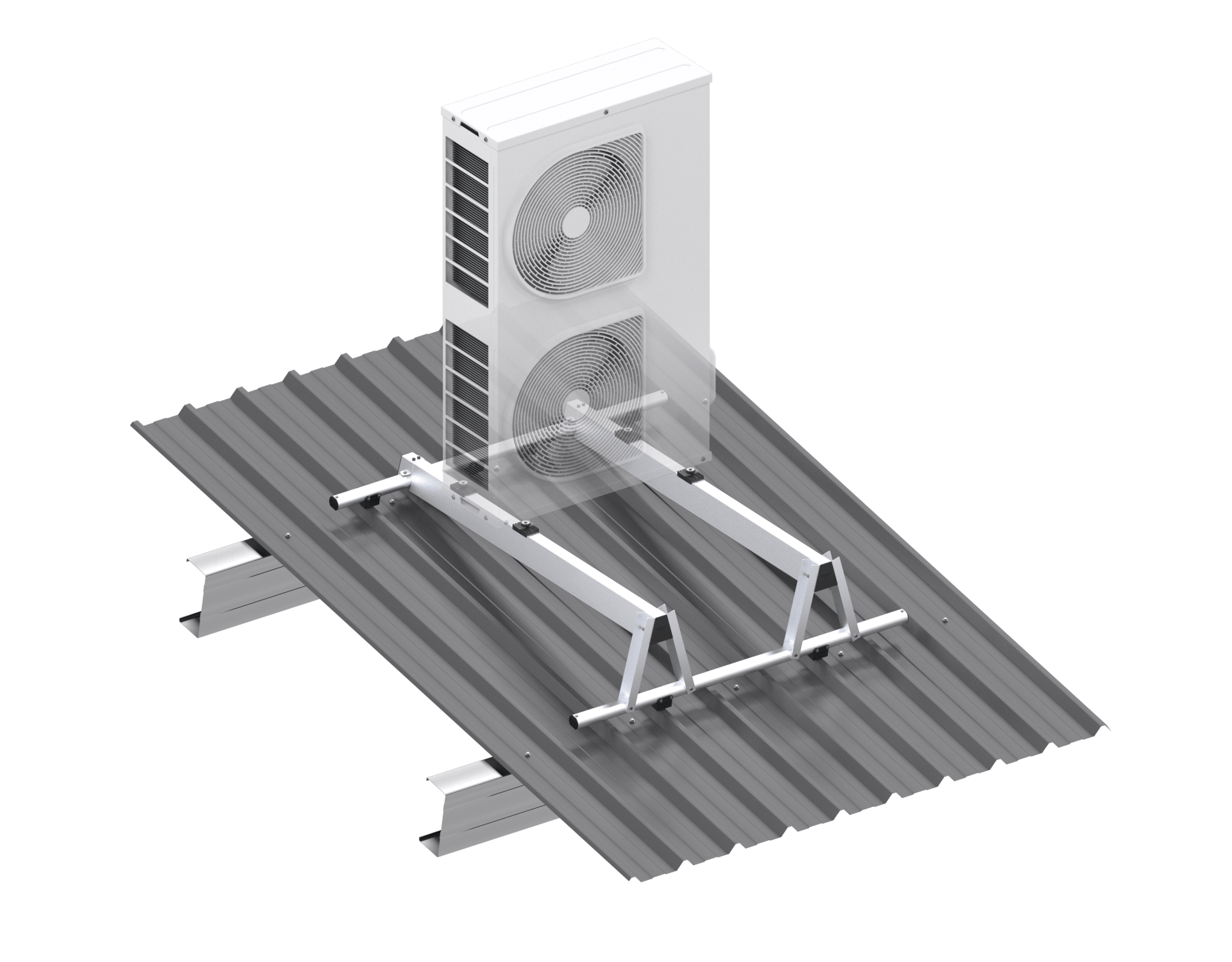 300kg Condenser Mount - 1800 Purlin x 300 adjustable -