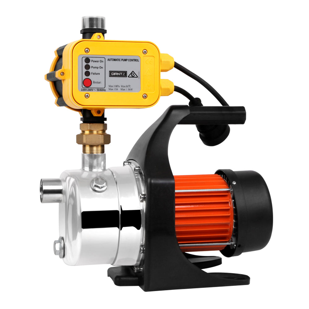 Ds Na Giantz 1500W High Pressure Garden Water Pump With Auto Controller Yellow