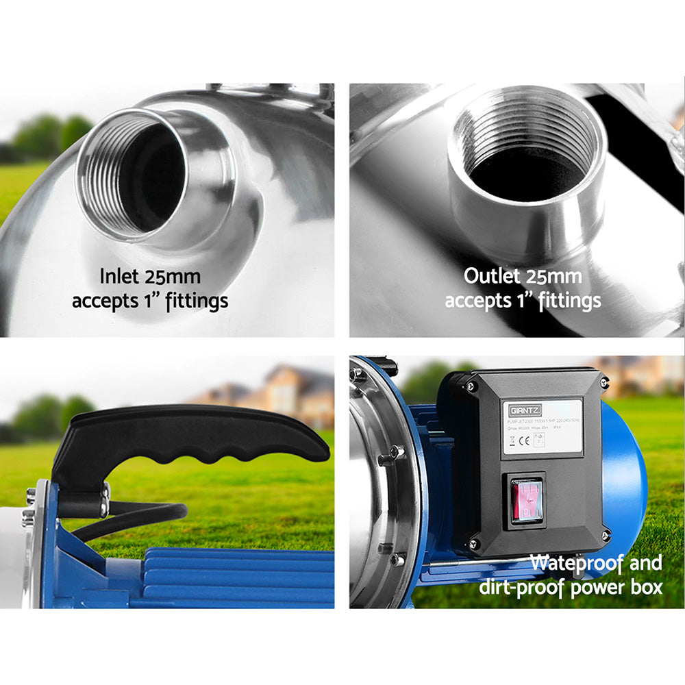 Ds Na Water Pump High Pressure 1100W Stage Jet Rain Tank Pond Garden Irrigation Pr10941 Water Pumps Nz Depot 5 - Nz Depot