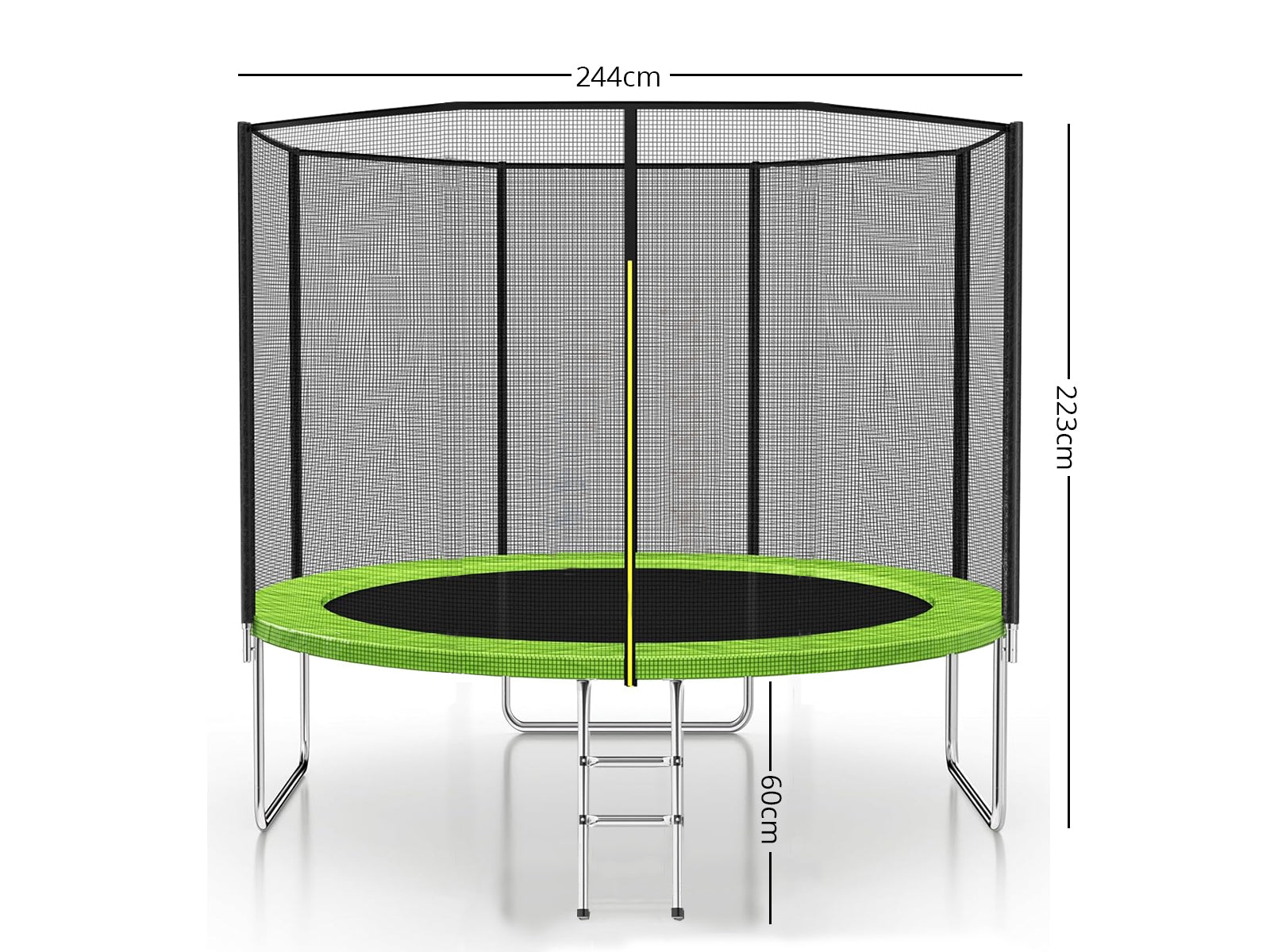 Ds Trampoline Lime Outside Net 8Ft Pr65838 Trampolines Nz Depot 3 - Nz Depot