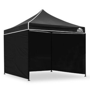 Gazebo C Silver coated roof 3x3m Black