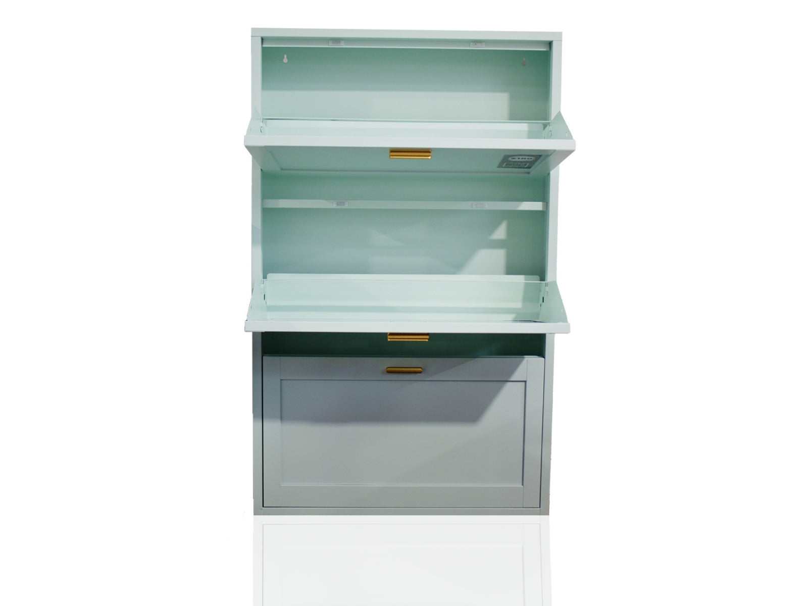 Lonna Steel Shoe Cabinet 3-Layer Turquoise