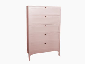 Lonna Steel Tallboy 5 Drawer Pink Pr65423 Tallboys Nz Depot - Nz Depot