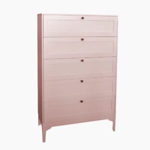 Lonna Steel Tallboy 5-Drawer Pink