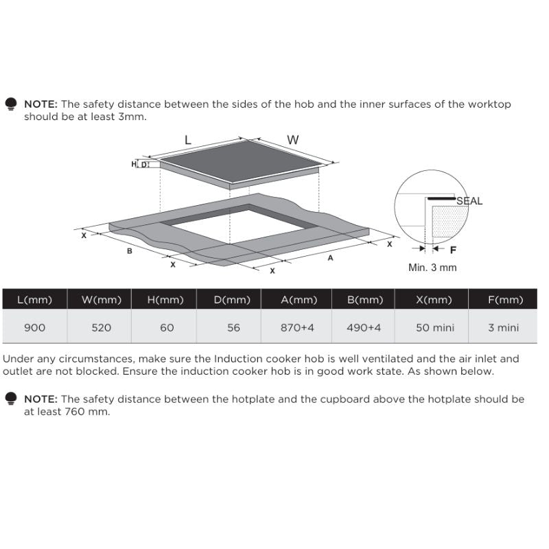 Midea 90Cm 5-Zone Induction Cooktop Mc-Iv7243B2Cc-A - Hobs - Mc-Iv7243B2Cc-A-2 - Nz Depot