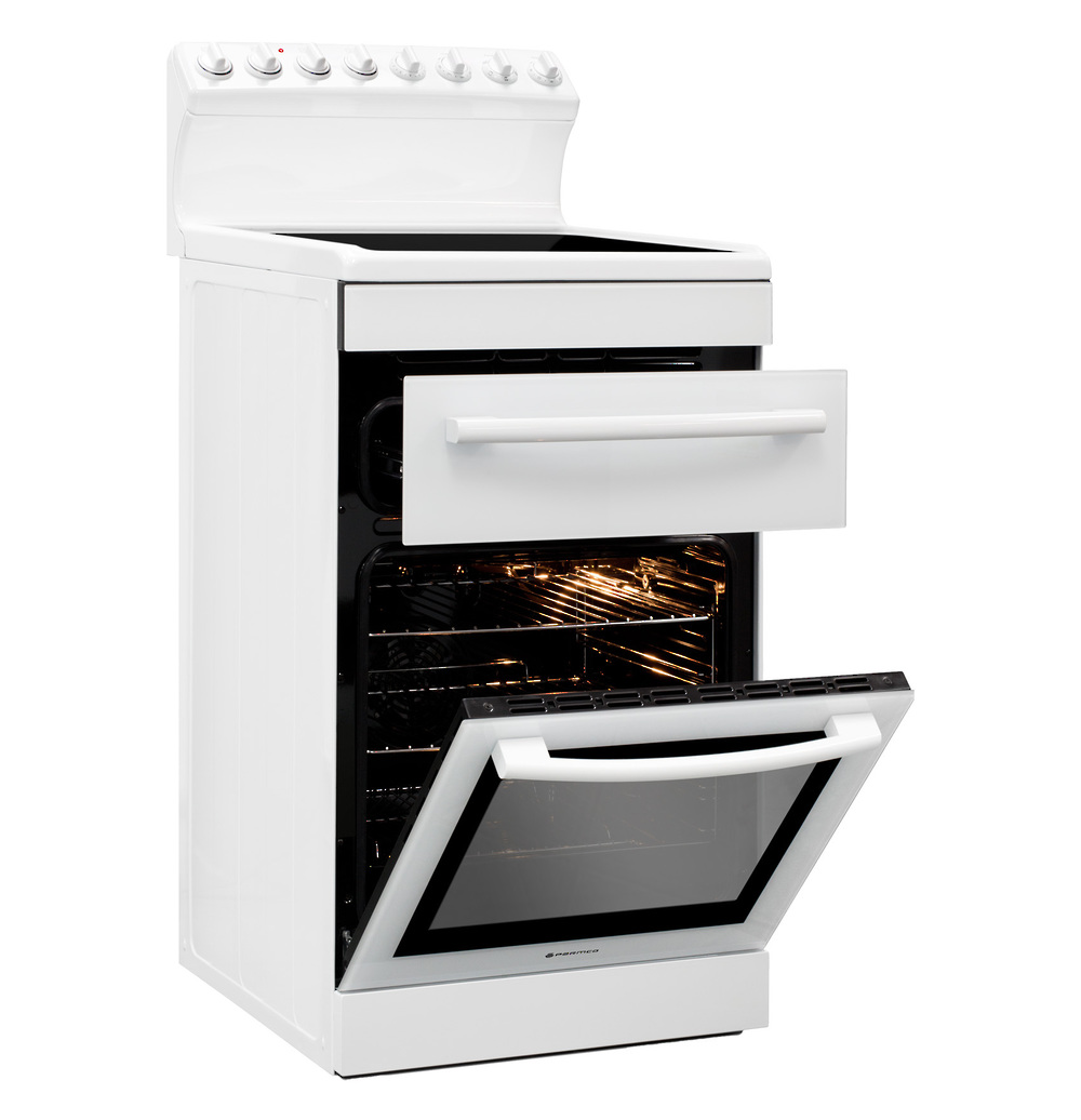 Parmco 540Mm Freestanding Stove Ceramic White Cook Fs54Cer Nz Depot 3 - Nz Depot