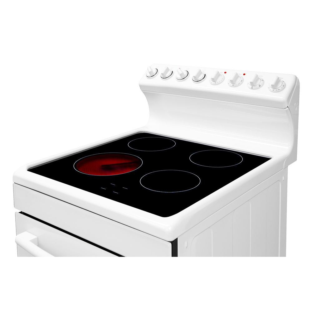 Parmco 540Mm Freestanding Stove Ceramic White Cook Fs54Cer Nz Depot 4 - Nz Depot