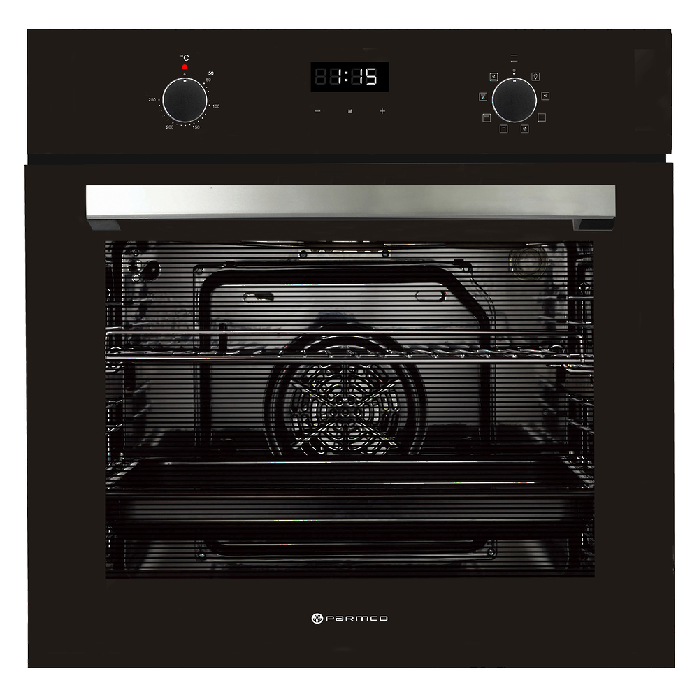 Parmco 600Mm 76Litre Oven, 8 Function, Black - Nzdepot