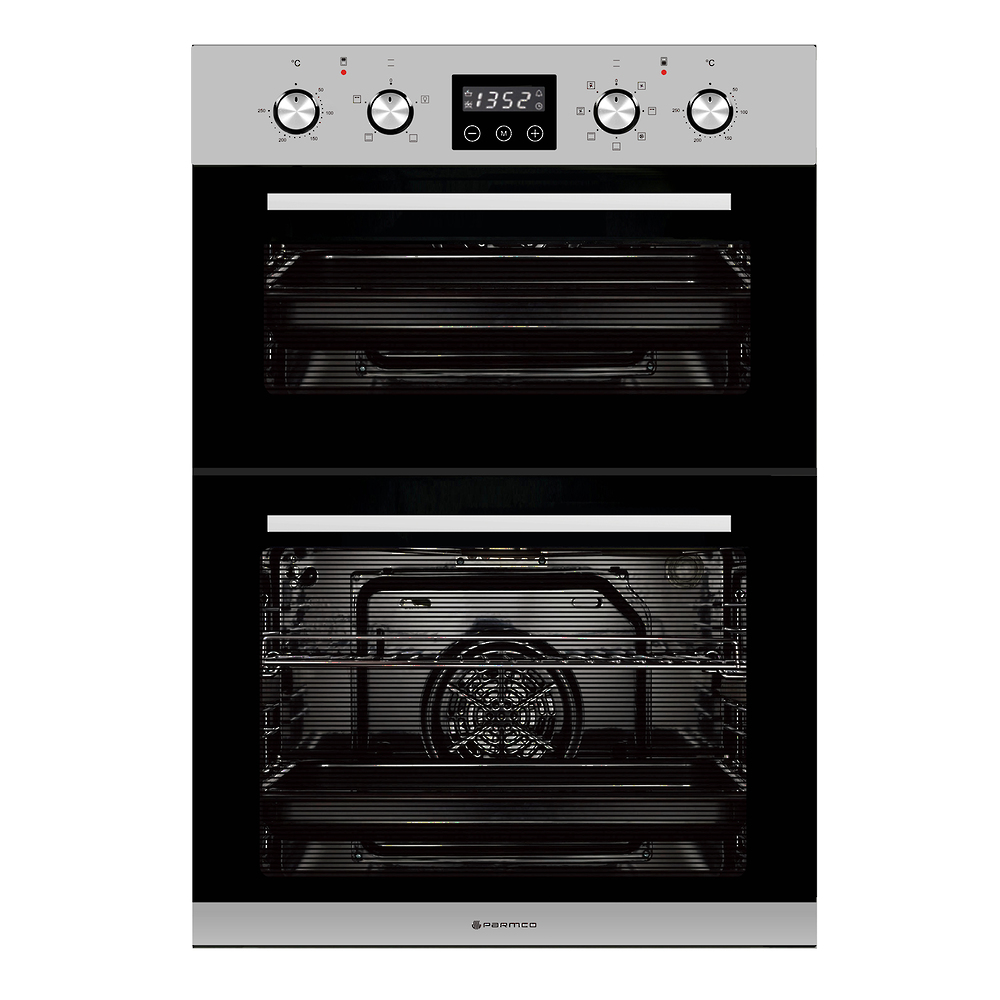 Parmco 600Mm Double Oven, 7 + 4 Function, Stainless Steel - Nzdepot