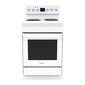 Parmco 600mm Freestanding Stove, Radiant Coil Cooktop, 8 Function Electric Oven, White - NZDEPOT