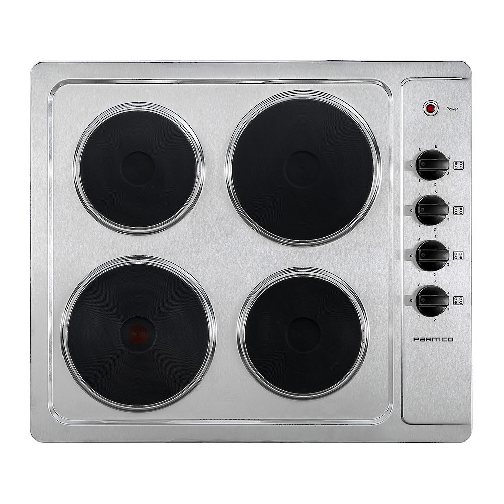 Parmco Cooktop 600Mm, Stainless Steel Plate, 4 Burner - Nzdepot