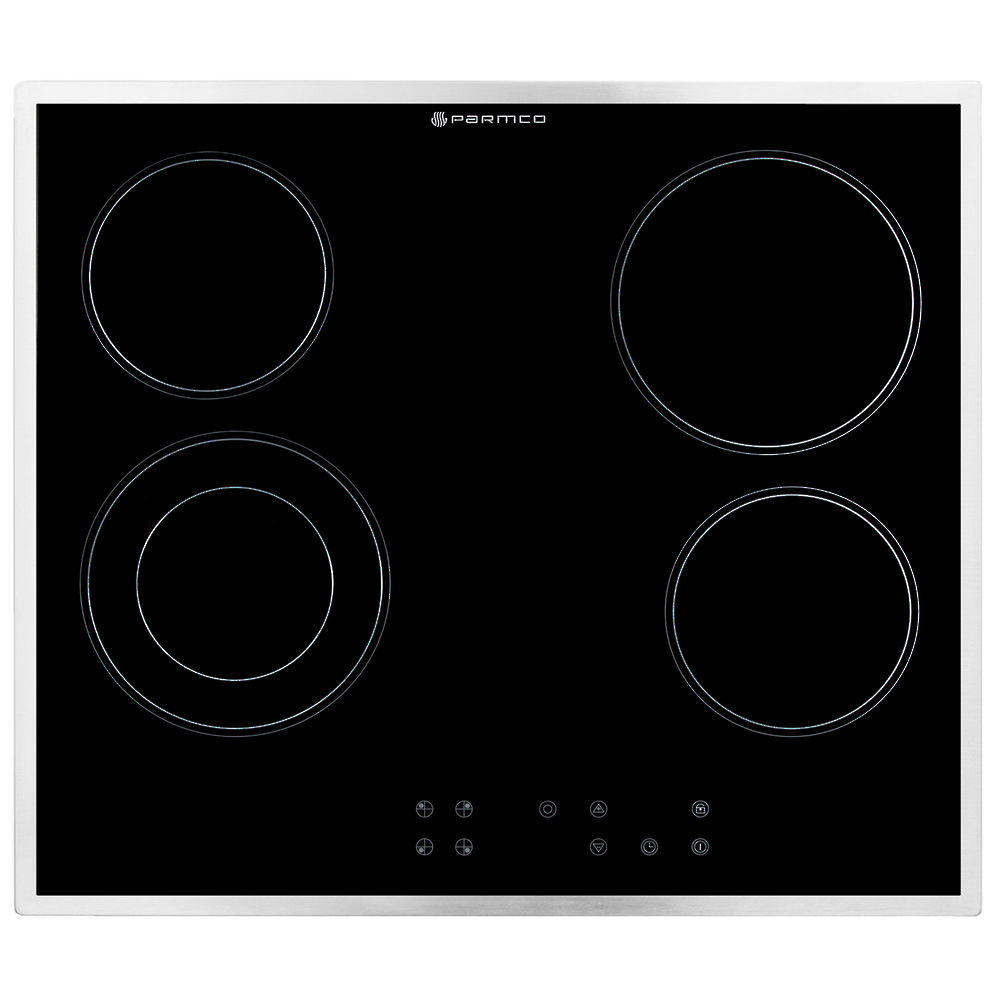 Parmco 600Mm Hob, Ceramic, Stainless Steel Trim, Touch Control - Nzdepot