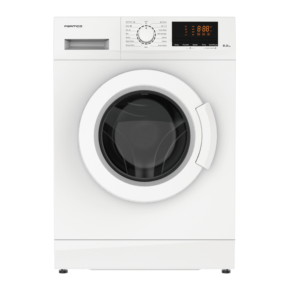 Parmco 8Kg Washing Machine, White, Front Load - Nzdepot