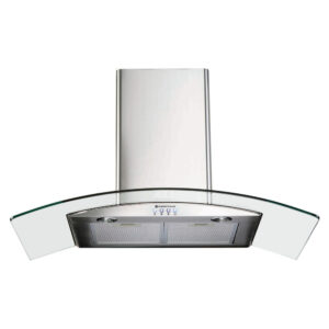 Parmco 900mm Canopy, Curved Glass, LED - NZDEPOT