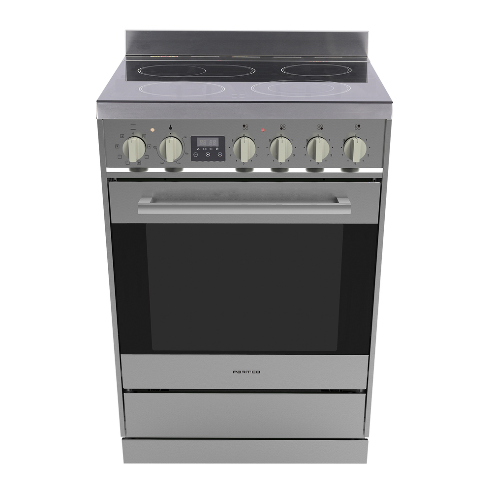 Parmco Freestanding Stove, 600Mm, Stainless Steel Ceramic - Nzdepot