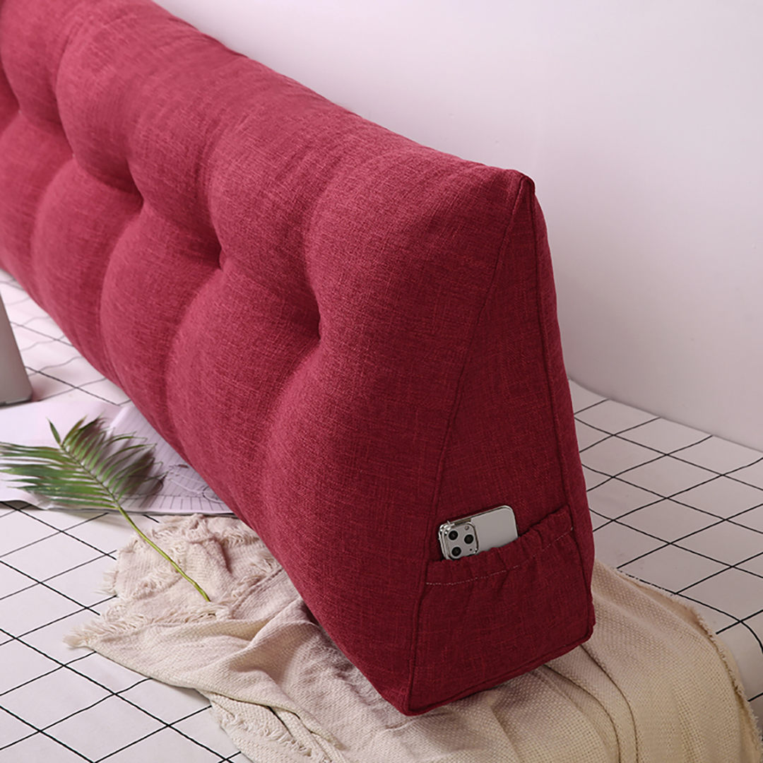 Soga 100Cm Rose Red Triangular Wedge Bed Pillow Headboard Backrest Bedside Tatami Cushion Home Decor, Furniture, Living Room Furniture, Occasional Chairs, , ,  - Nz Depot 5