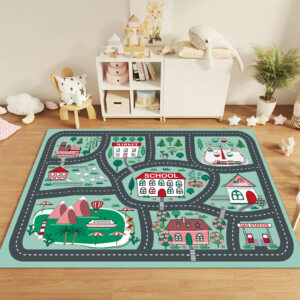 SOGA 120cm Kids Rug Street Map Play Mat, Educational Baby Theme Park Area Rugs, Home & Living, Home Decor, Rugs, Shaggy Rugs, ,  - NZ DEPOT 2