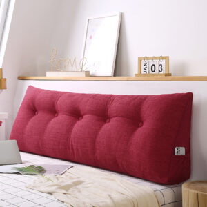 SOGA 120cm Rose Red Triangular Wedge Bed Pillow Headboard Backrest Bedside Tatami Cushion Home Decor, Furniture, Living Room Furniture, Occasional Chairs, , ,  - NZ DEPOT 2