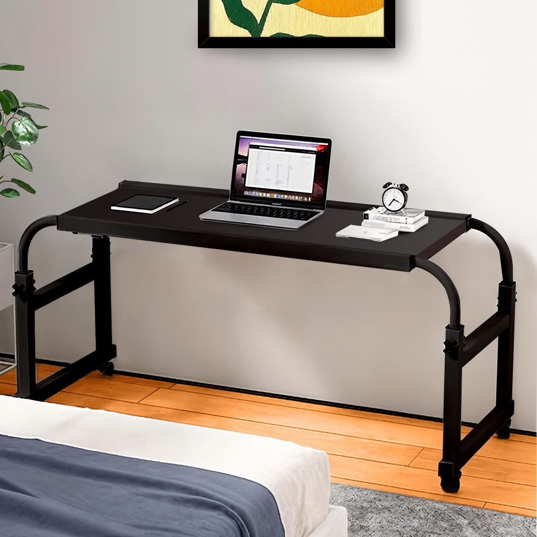 Soga 120X45Cm Black Cross Bed Movable Desk Table W/ Adjustable Length &Amp; Height, Furniture, Living Room Furniture, Tables, , ,  - Nz Depot 4