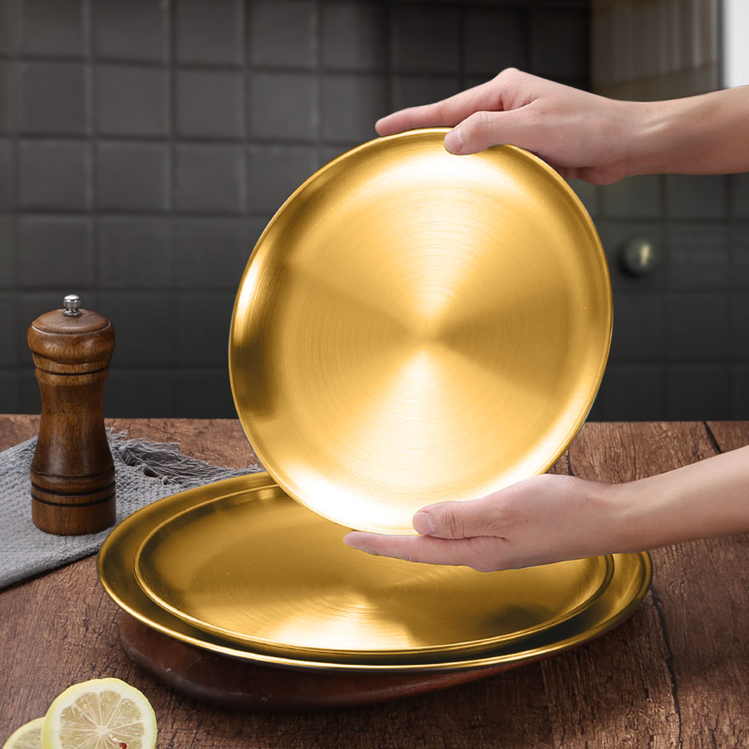 Soga 14Cm Premium Gold Grilling Plate Durable, Heat Resistant Perfect For Bbqs And Outdoor Cooking Kitchen Essential, Home &Amp; Living, Kitchen &Amp; Dining, Cookware, Saucepans, ,  - Nz Depot 6