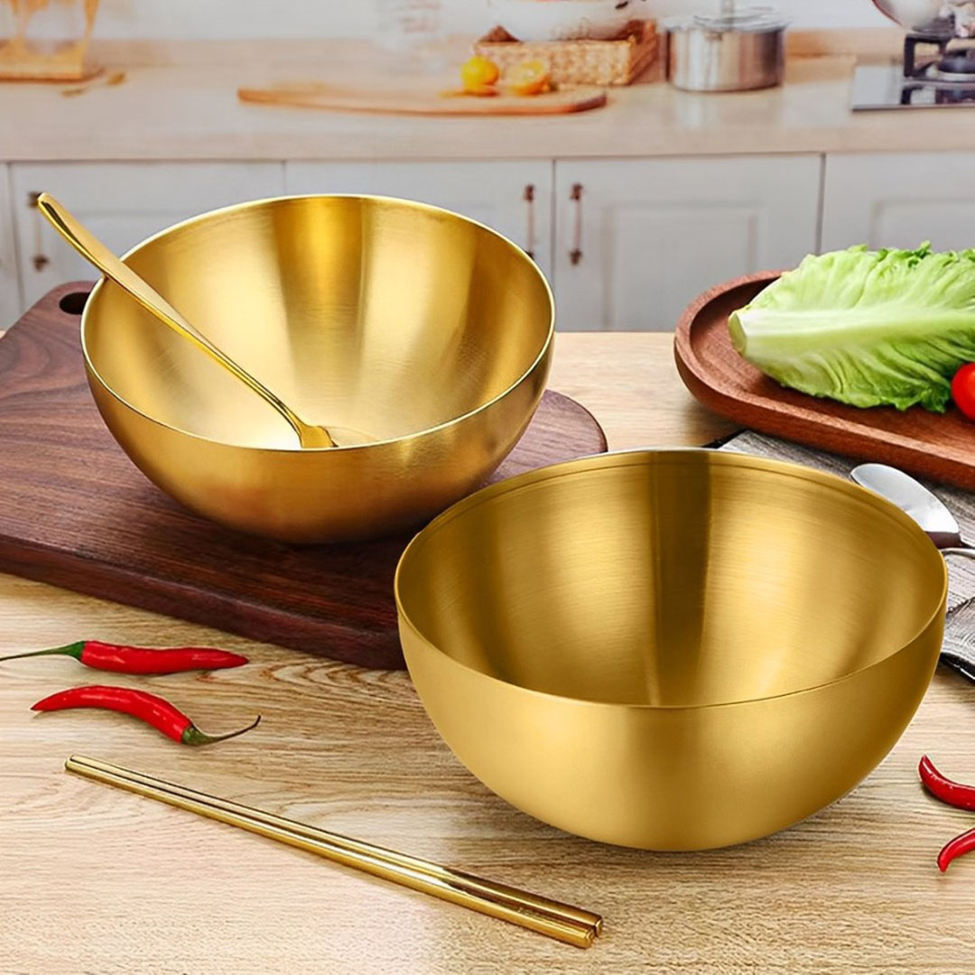 Soga 20Cm Gold Salad Bowl With Model 201 Elegant And Durable Kitchen Essential, Home &Amp; Living, Kitchen &Amp; Dining, Cookware, Casserole Dishes, ,  - Nz Depot 2