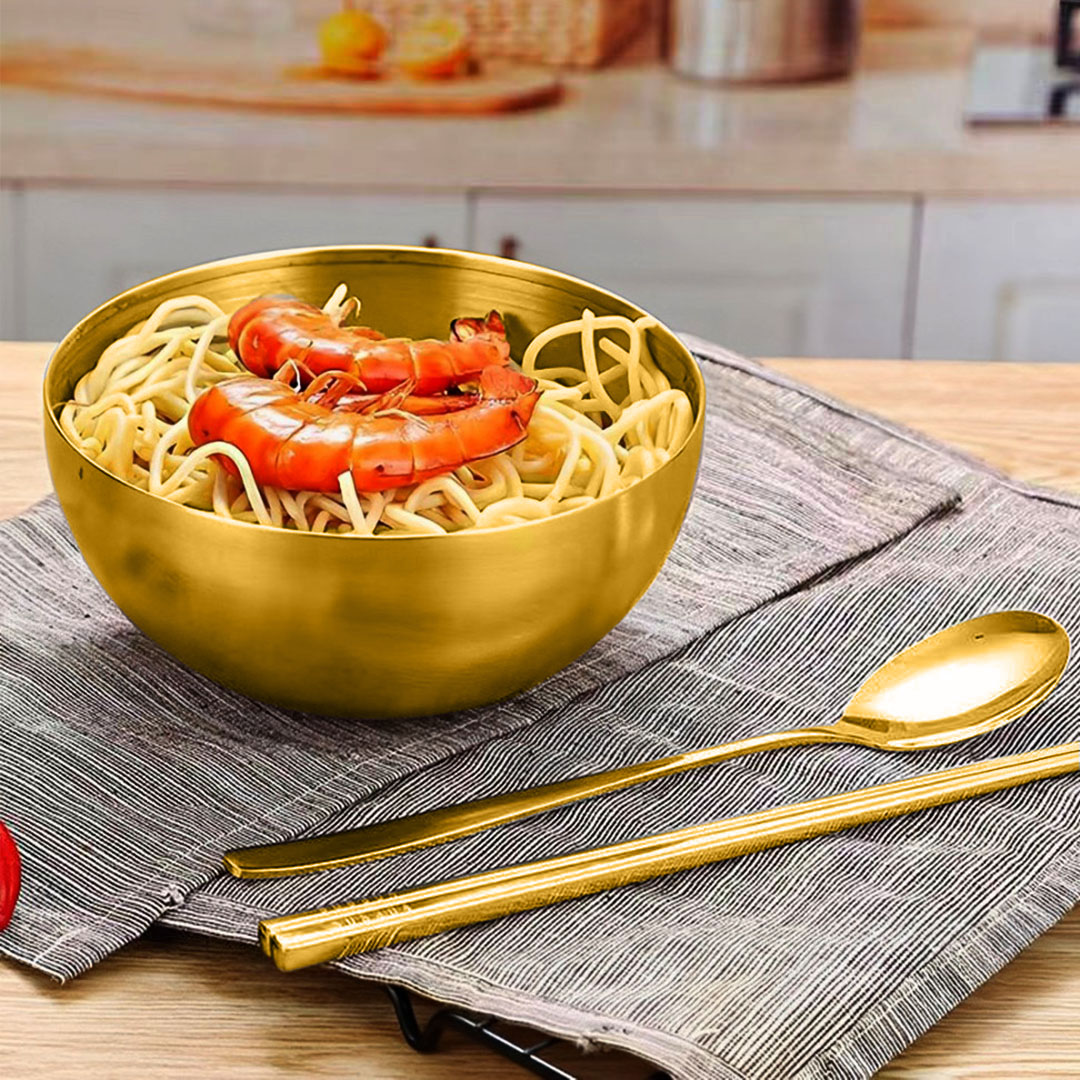 Soga 20Cm Gold Salad Bowl With Model 201 Elegant And Durable Kitchen Essential, Home &Amp; Living, Kitchen &Amp; Dining, Cookware, Casserole Dishes, ,  - Nz Depot 4